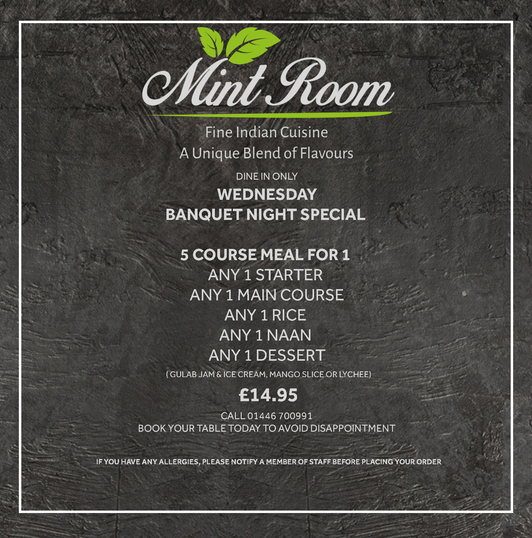 Mint Room Takeaway in Cadoxton CF63 Indian